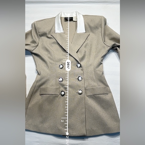 Victoria Ashley New York VTG two piece suit tan size 5/6 - Picture 5 of 14